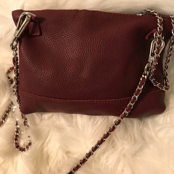 burgundy chain bag